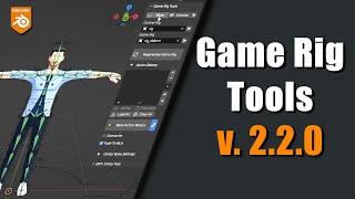 Blender addon Game Rig Tools UPDATED v 220 [upl. by Nagn]