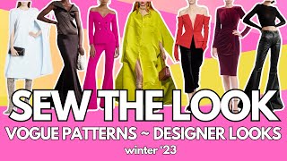 VOGUE SEWING PATTERNS  SEW Designer Looks  Winter 2023 ❤️ sewingpatterns [upl. by Jenifer]