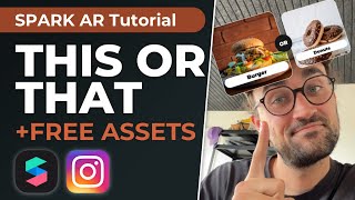 This or That Filter  Spark AR Tutorial  Create your own Instagram Effekt [upl. by Lerad284]