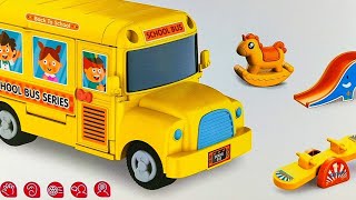 ASMR  UNBOXING  SCHOOL BUS CLASSROOM TOY [upl. by Woolson]