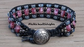 Triple Row Beaded Wrap Bracelet Tutorial [upl. by Adnoluy]