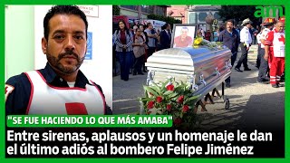 Le dan el último adiós a Felipe Jiménez bombero ASESINADO el domingo en Celaya [upl. by Rhody]