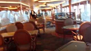 Caribbean Princess cruise ship  Horizon court self service restaurant [upl. by Tamanaha543]