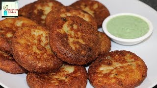 Crispy Chatpati Aloo Tikki Eggless No Bread Crumbs Easy Snacks Recipe by HUMA IN THE KITCHEN [upl. by Chev]