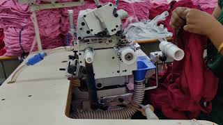 Elastic attach Cylinder bed Overlock amp Elastic covering Flatlock Puller Machine  kansaispecial [upl. by Nevin942]