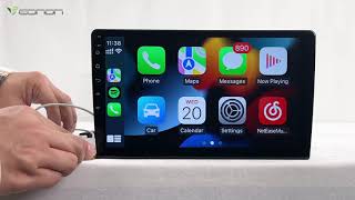 How to Connect WiredWireless CarPlay and Android Auto on Eonon QPROseries Car Stereos [upl. by Suryc]