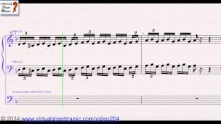 Johann Sebastian Bachs Toccata and Fugue in D minor sheet music for Organ Solo  Video Score [upl. by Ellenhoj]