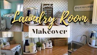 LAUNDRY ROOM MAKEOVER ON A BUDGET  LAUNDRY ROOM DECORATING IDEAS  MASSIVE TRANSFORMATIONS [upl. by Noivaz]