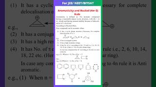 Aromaticity and Huckel Rule 4n2 Pia electron system  aromatic Hydrocarbons  organic chemistry [upl. by Ajet391]