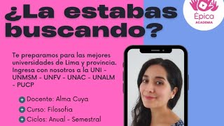 FILOSOFIA CON ALMA CUYA  ESTETICA II UNMSM [upl. by Ecnarretal]