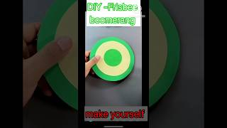 DIYfrisbee boomerang Make yourself frisbeefunnyShortsvideo [upl. by Nnasor]