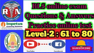 BLS practice online test level 2 Questions and answers 61 to 80Manjulajoseph2013 [upl. by Jarrod]