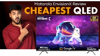 MOTOROLA EnvisionX QLED 4K Smart TV Review in Telugu [upl. by Tsenrae]