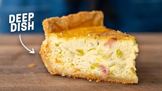 Flaky and Custardy DEEP DISH Quiche Lorraine [upl. by Peednus]