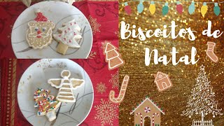 Como Fazer Biscoitos de Natal Decorados 🎄🎅 [upl. by Tallula]