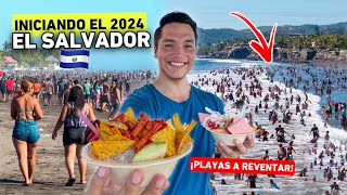 Así inician el AÑO 2024 en las PLAYAS de El Salvador 🇸🇻🏖️ ¡Playas llenas [upl. by Iv]