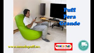 Sillón Puff Pera Grande Conoce detalles y adquiérelo en wwwmundopuffmx mundopuffmexico puff [upl. by Adnyl]