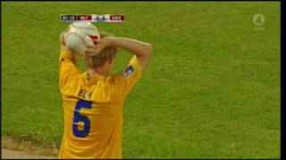 Malta  Sverige 0  1 VMKval 200809 [upl. by Aihsemaj905]