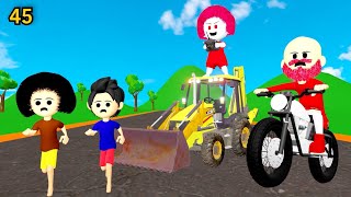 CINCHU KI SHAITANI PART 45  Desi Comedy Video  Gadi Wala Cartoon  Jcb Tractor  Cartoon [upl. by Eppesuig]