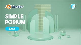 Tutorial create simple podium with blender 30 easy [upl. by Schnorr]