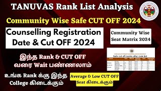 📢TANUVAS Expected Cut Off 2024 BVSc amp AH Expected Cut off 2024  TANUVAS Counselling 2024 Date [upl. by Coney]