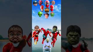 Spiderman vs deadpool vs super hero amp boom 💥🤯 with hulk alian motu captain anaya head puzzle game [upl. by Curt]