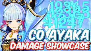 C0 KAMISATO AYAKA DAMAGE SHOWCASE Ayaka Build Guide amp Gameplay Tips  Genshin Impact 20 [upl. by Yenetruoc246]