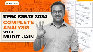 UPSC Essay Paper 2024  Complete Analysis by Mudit Jain Sir [upl. by Navac79]