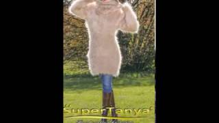 Handmade mohair sweater dress in beige with extra long turtleneck by SuperTanya [upl. by Hebbe]