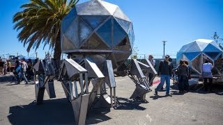 Giant Walking Pod Robot at Maker Faire 2013 [upl. by Felix39]