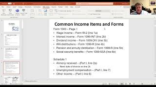 VITA Tax Training 2022 Income [upl. by Ami]