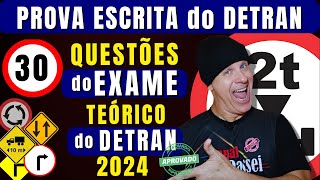 PERGUNTAS da PROVA do DETRAN 2024  EXAME TEÓRICO do DETRAN 2024  SIMULADO DETRAN QUESTÕES 2024 [upl. by Arimak]