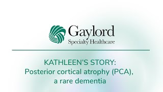 Kathleens Story Posterior cortical atrophy PCA a rare dementia [upl. by Ednalrim838]