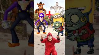 Freddy FazBear And Waluigi  Mummy Minion And Zombie  Cartoon animation [upl. by Zerep]