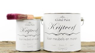 Muur verven met krijtverf van Global Paint  Decoprofnl [upl. by Ahsoem493]