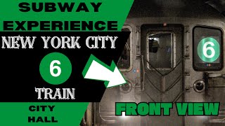 New York City Subway 6 Train to Brooklyn Bridge Front View [upl. by Ohnuj]