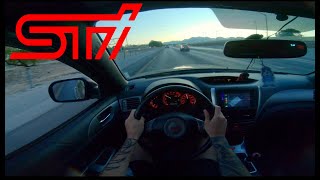 2010 Subaru WRX STI Hatchback POV  RAW SOUND  TOMEI EXHAUST [upl. by Ardyaf656]