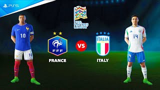 FC 24  FRANCE VS ITALY  UEFA NATIONS LEAGUE 2425 FULL MATCH  4K [upl. by Ycal690]