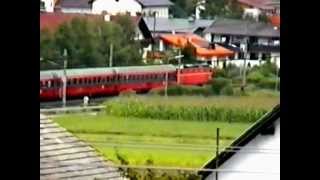 treinen Züge Rh 1044 Telfs en Kufstein Tirol Oostenrijk 1999 [upl. by Ardnohsal]