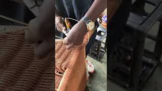 DIY project detailingRattan wicker furniture repairs and fixtures [upl. by Nonarb]