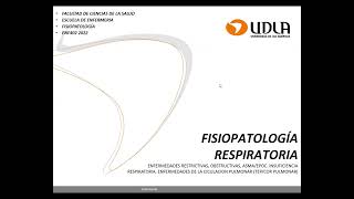 Fisiopatologia 09 respiratorio 2 horas [upl. by Aitnahc]