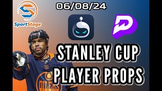 NHL PLAYER PROPS 060824 STANLEY CUP PRIZEPICKS  SLEEPER  FREE PICK  DFS [upl. by Chaffee]