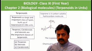 Lipids  Terpenoids  Terpenes  First Year Biology  Chapter 2  Part 13 [upl. by Rafaelle795]