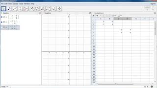 MATRIKS KELAS 11 MENGGUNAKAN GEOGEBRA [upl. by Nylhsoj]