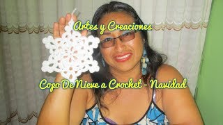 COPO DE NIEVE TEJIDO A CROCHET  NAVIDAD [upl. by Lorianna]