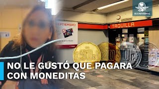 Exhiben a quotLady Moneditasquot taquillera del Metro CDMX que insultó a usuaria [upl. by Yenatirb655]