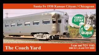 ATSF 1938 Kansas Cityan  Chicagoan by The Coach Yard [upl. by Evin]