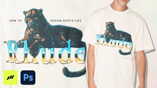 How to Design Shirts Like RHUDE  Photoshop Streetwear Tutorial 2023 [upl. by Airan]