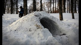 Como hacer un Igloo Ruso y dormir en él ABSsupervivencia [upl. by Morgen]