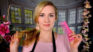 Spring Hair Care ASMR 🌸 Gentle Shampoo and Brushing  Soft Spoken [upl. by Atonsah]